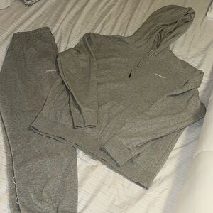 Off - white hood and pants to match